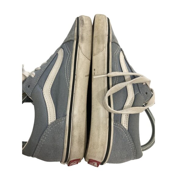 Vans Old Skool kids size 4 Gray White Low-Top Suede Canvas Skate Shoes Sneakers - Picture 6 of 8